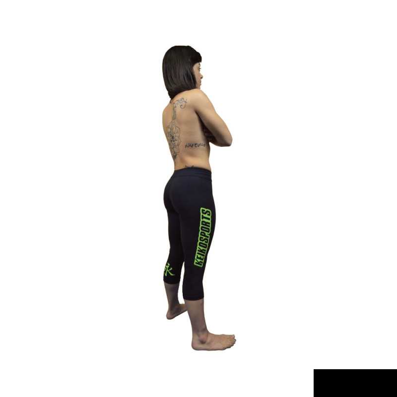 Keiko Ladies Training Capri - Musta/Vihreä edulliseen hintaan TJJS Kamppailuvaruste Oy nopea toimitus
