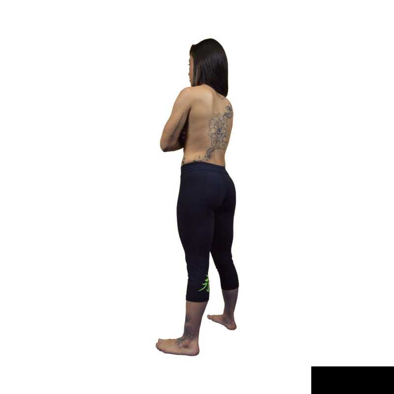 Keiko Ladies Training Capri - Musta/Vihreä edulliseen hintaan TJJS Kamppailuvaruste Oy nopea toimitus