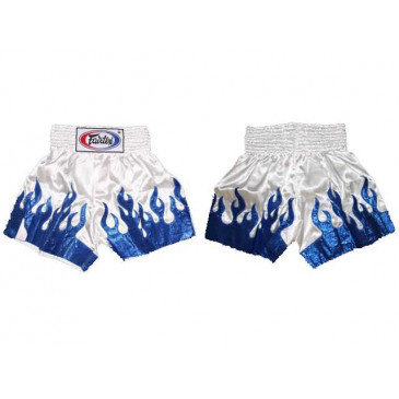 Fairtex Muaythai shorts - BS42 White/Blue