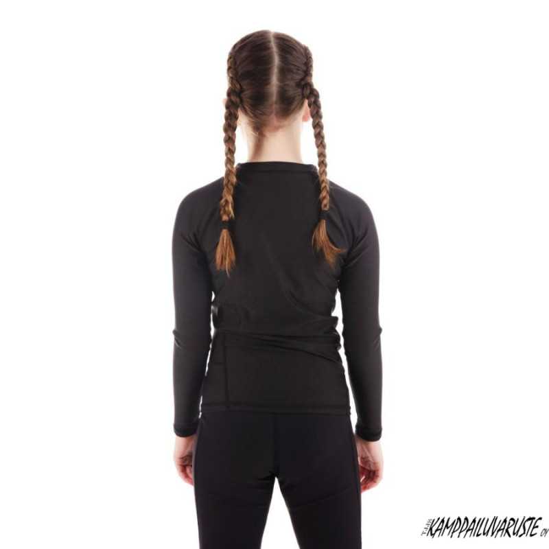 Tatami®ESSENTIALS Kids BLACK NOVA BASIC rash guard - Pitkähihainen edulliseen hintaan TJJS Kamppailuvaruste Oy nopea toimitus