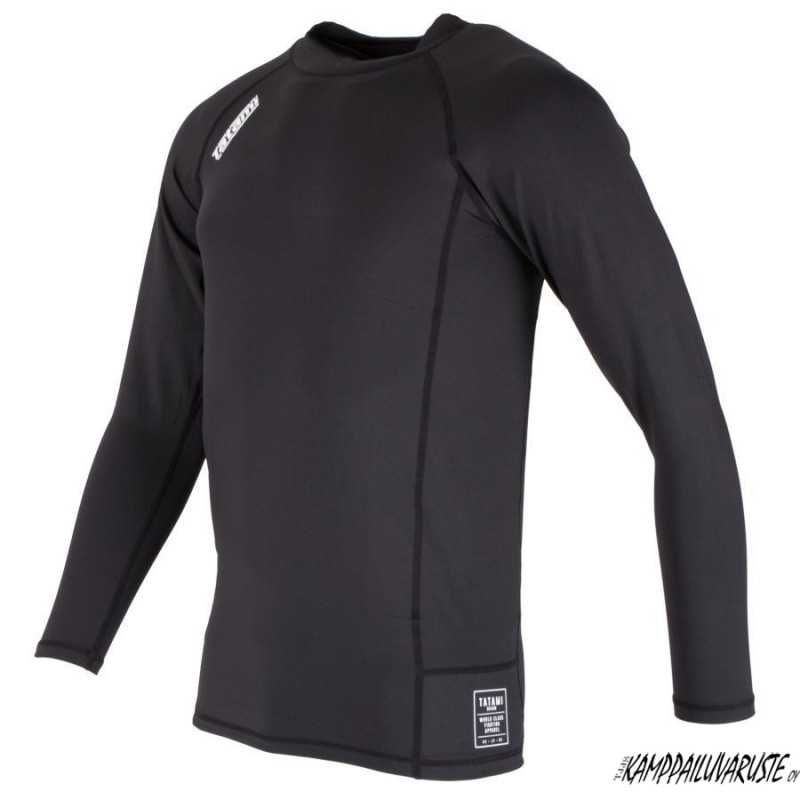 Tatami ®ESSENTIALS BLACK NOVA BASIC rash guard - Pitkähihainen edulliseen hintaan TJJS Kamppailuvaruste Oy nopea toimitus