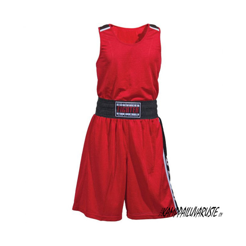 Fighter Boxing Set: Tank Top + Shorts in Black/Red
