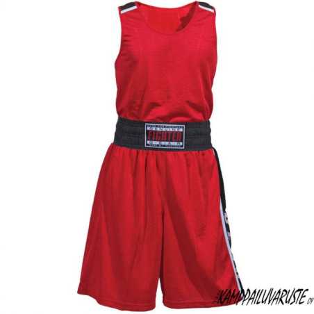 Fighter Boxing Setti: Tank Top + Shortsit Musta/Punainen edulliseen hintaan TJJS Kamppailuvaruste Oy nopea toimitus