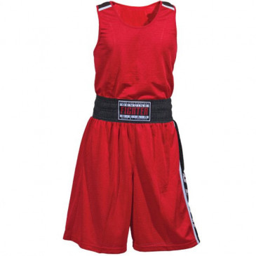 Fighter Boxing Set: Tank Top + Shorts in Black/Red
