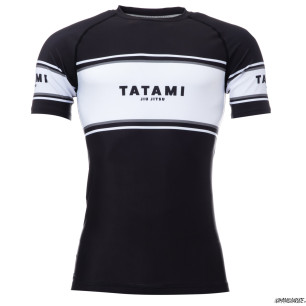 Tatami Fraction rash guard Black - Short Sleeve