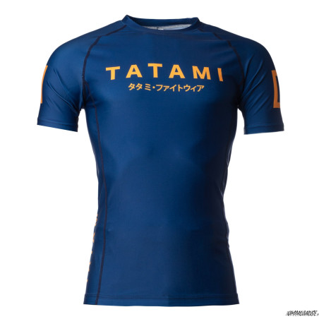 Tatami Katakana rash guard Navy - Short Sleeve