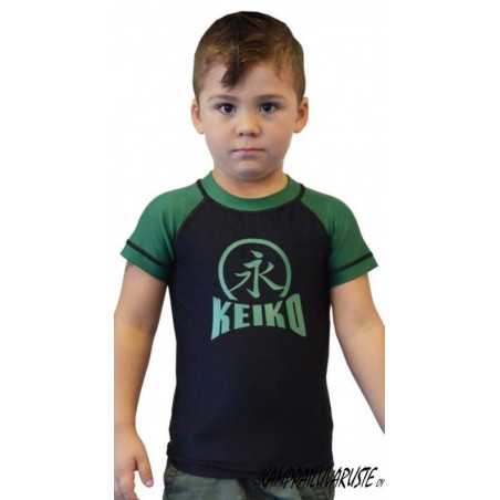 Keiko Kids rash guard - Green at a low price TJJS Kamppailuvaruste Oy fast delivery