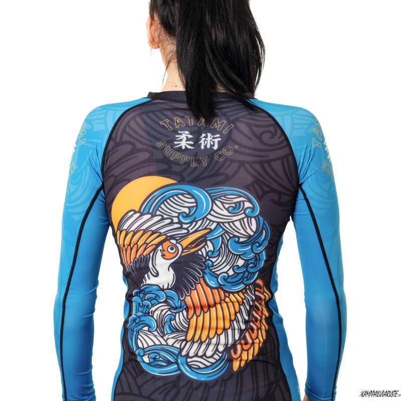 Tatami Ladies Crane Eco Tech Recycled rash guard - Long Sleeve at a low price TJJS Kamppailuvaruste Oy fast delivery Tatami Ladies Crane Eco Tech Recycled rash guard - Long Sleeve at a low price TJJS Kamppailuvaruste Oy fast delivery