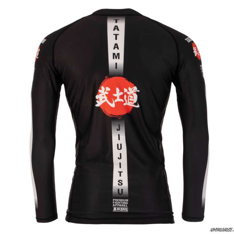 Tatami BUSHIDO rash guard Svart - Långärmad till ett lågt pris TJJS Kamppailuvaruste Oy snabb leverans