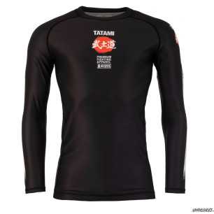 Tatami BUSHIDO rash guard Musta - Pitkähihainen edulliseen hintaan TJJS Kamppailuvaruste Oy nopea toimitus