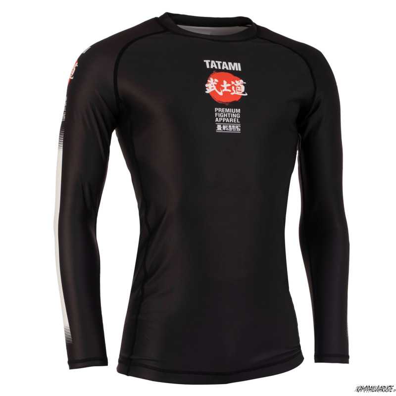 Tatami BUSHIDO rash guard Svart - Långärmad till ett lågt pris TJJS Kamppailuvaruste Oy snabb leverans