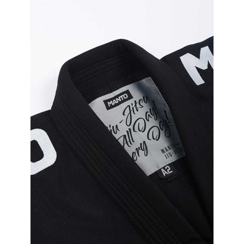 MANTO "X4" BJJ GI - Svart till ett lågt pris TJJS Kamppailuvaruste Oy snabb leverans
