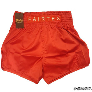 Fairtex Muaythai Slim Cut shortsit BS-Micro - Punainen