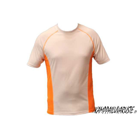 Mens Technical T-shirts - White/Orange