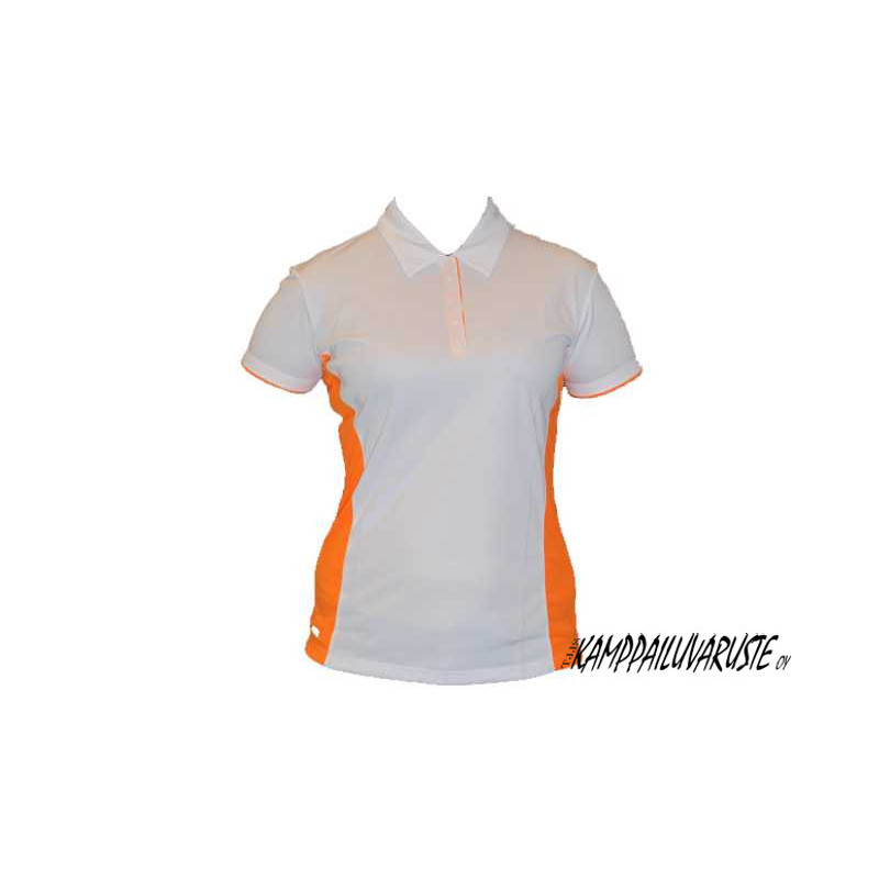 Ladys Technical polo shirts - White/Orange