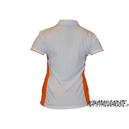 Ladys Technical polo shirts - White/Orange