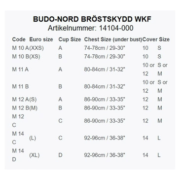 Budo - NordTJJS Kamppailuvaruste Oy|Budo-Nord bröstskydd WKF|223,06 DKK|