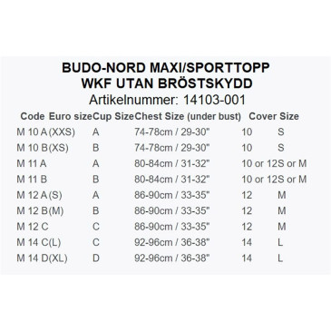 Budo - NordTJJS Kamppailuvaruste Oy|Budo-Nord Maxi/sporttopp WKF utan bröstskydd|59,90 €|