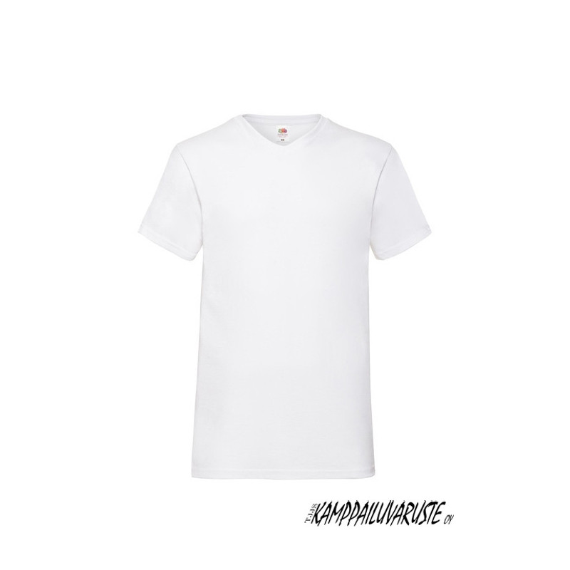 Miesten V-aukkoinen valueweight t-paita - Valkoinen