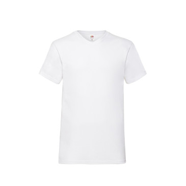 Men's V-neck valueweight t-shirt - White