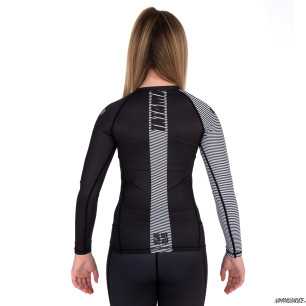 Tatami® Kids ESSENTIALS 3.0 Long Sleeve Rash Guard – Black & White