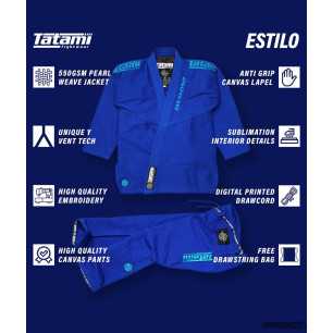 Tatami Estilo Black Label Gi – Blå på Blå