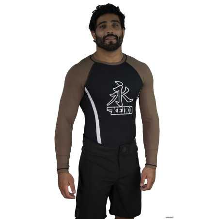 Keiko Speed rash guard long sleeve - Brown at a low price TJJS Kamppailuvaruste Oy fast delivery