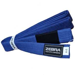 ZEBRA BJJ vyö sininen edulliseen hintaan TJJS Kamppailuvaruste Oy nopea toimitus