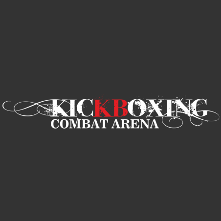Lämpösiirtotarra - Iso valkoinen "Kickboxing Combat Arena"