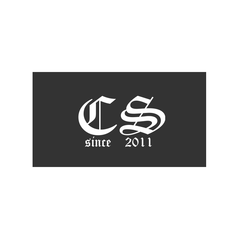 Thermo transfer sticker "Combat Society - CS chest logo" white