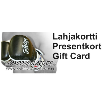 TJJS Kamppailuvaruste Oy|Gift card 20€|€20.00