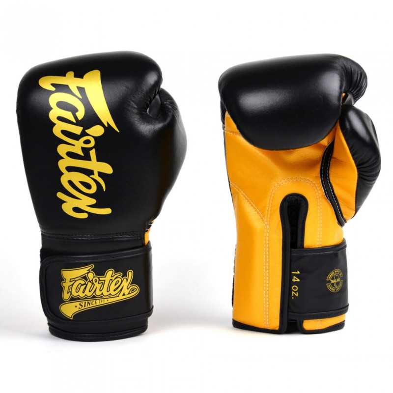 Fairtex BGV18 Super Sparring handskar - Svart/Guld till ett lågt pris TJJS Kamppailuvaruste Oy snabb leverans