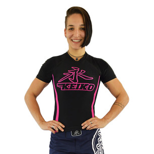 Keiko Speed rash guard - Musta/Pinkki