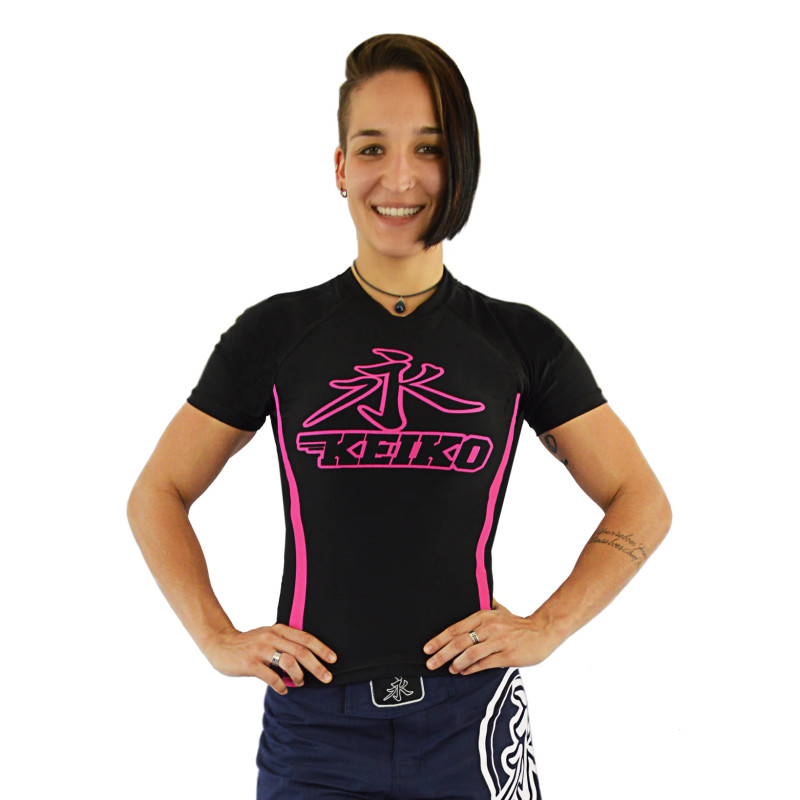 Keiko Speed rash guard - Svart/Rosa