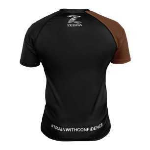 ZEBRA rash guard RANKED Brown