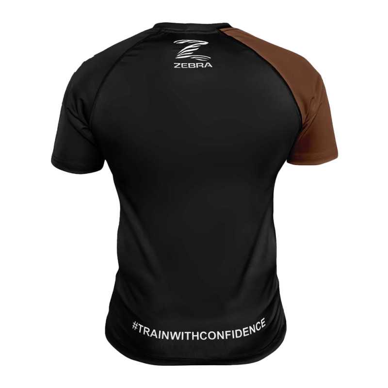 ZEBRA rash guard RANKED Ruskea edulliseen hintaan TJJS Kamppailuvaruste Oy nopea toimitus