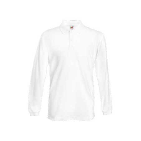 Cotton Polo long sleeve - white at a low price TJJS Kamppailuvaruste Oy fast delivery