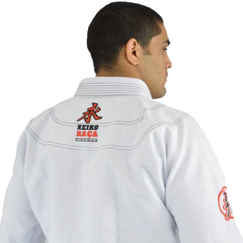 Keiko Raca BJJ Kimono Takki Slim Fit - Valkoinen edulliseen hintaan TJJS Kamppailuvaruste Oy nopea toimitus