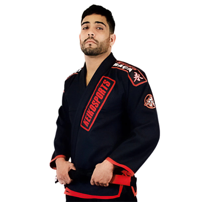 Keiko Raca BJJ Kimono Ouro Gi jacka - Svart