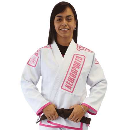 Keiko BJJ Girls Kimono - Valkoinen edulliseen hintaan TJJS Kamppailuvaruste Oy nopea toimitus