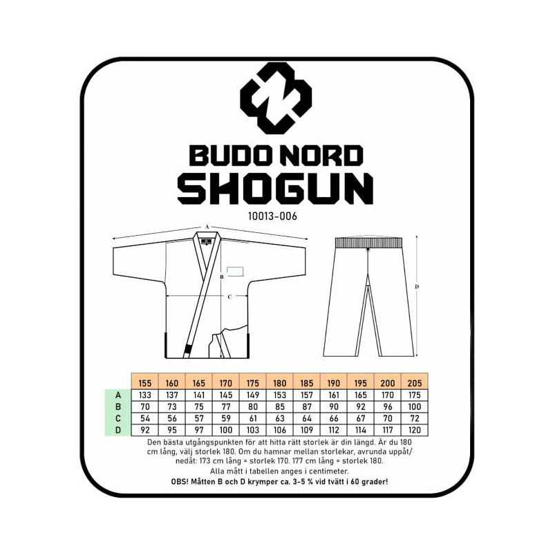 Budo-Nord Ju-Jutsu puku Sei Tai Shogun edulliseen hintaan TJJS Kamppailuvaruste Oy nopea toimitus