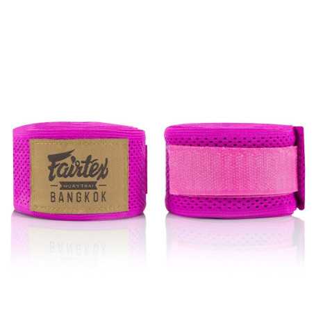 Fairtex HW4 Bangkok Mesh Hand Wraps 4,5m - Pink at a low price TJJS Kamppailuvaruste Oy fast delivery
