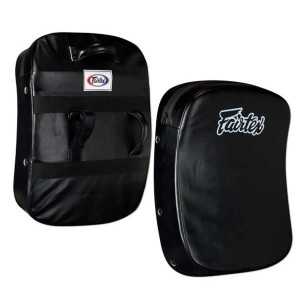 Fairtex FS3 Micro Fibre -  Leg Kick Pads "Boomerang Style"