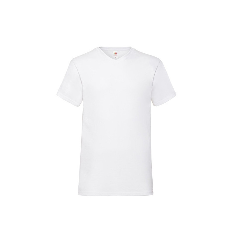 Men's V-neck valueweight t-shirt - White