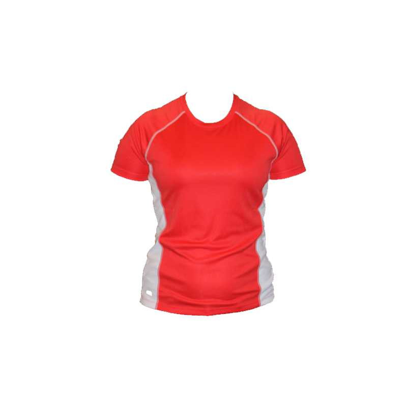 Ladys Technical T-shirts - Red/White