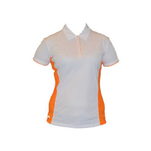 Ladys Technical polo shirts - White/Orange