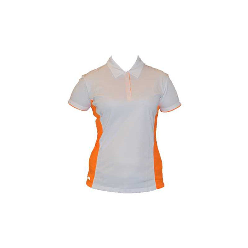 Ladys Technical polo shirts - White/Orange