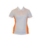 Ladys Technical polo shirts - White/Orange