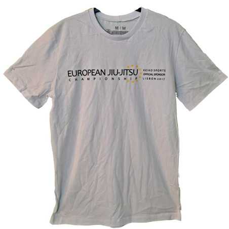 2017 EUROPEAN JIU-JITSU CHAMPIONSHIP T-paita - Valkoinen edulliseen hintaan TJJS Kamppailuvaruste Oy nopea toimitus