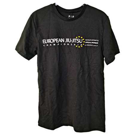 2017 EUROPEAN JIU-JITSU CHAMPIONSHIP T-paita - Musta edulliseen hintaan TJJS Kamppailuvaruste Oy nopea toimitus